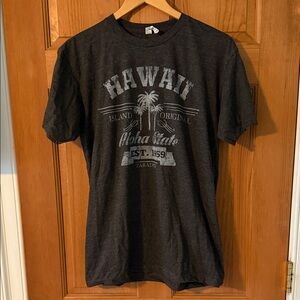 Hawaii Graphic Men's Size Medium T-Shirt - Black by Alstyle Short Sleeve Tee